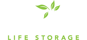 Little Vine Life Storage white logo.